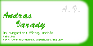 andras varady business card